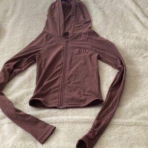 body by raven purplish brown  Zip-Up Hoodie